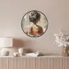 Vrouw - Verf - Abstract - Beige - Modern Fotolijst rond zonder passe partout klein -sfeer3