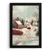 Kerstsfeer - Landelijk - Rood fotolijst zwart zonder passe partout klein -3d