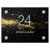 Gouden verfspatten - Klassiek Naambord Rechthoek middel -3d
