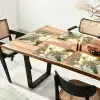 Bloesems - Wit - Zonnestralen -  Bloemblaadjes Placemat vinyl groot -zzsfeer4_Kitchenyeah-website