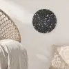 Terrazzo - Patroon - Zwart - Zacht Wandcirkel kunststof plaat 5mm dik klein 188 -sfeer5