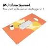 Vogels - Cirkels - Geel Muismat XXL klein -sfeer4
