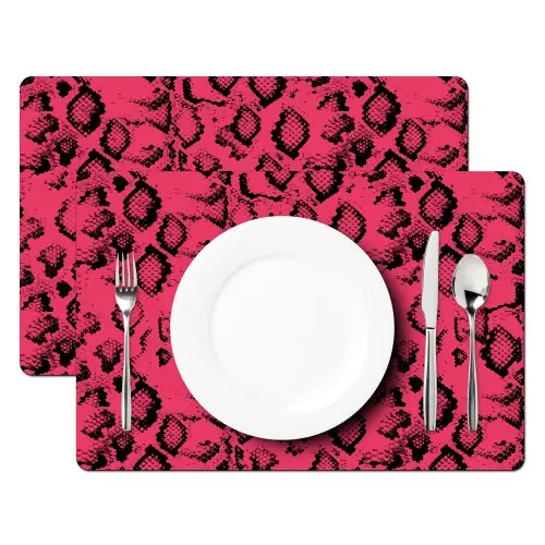 Roze - Slang - Motief Placemat vinyl groot 368 -zzsfeer2_Kitchenyeah-website