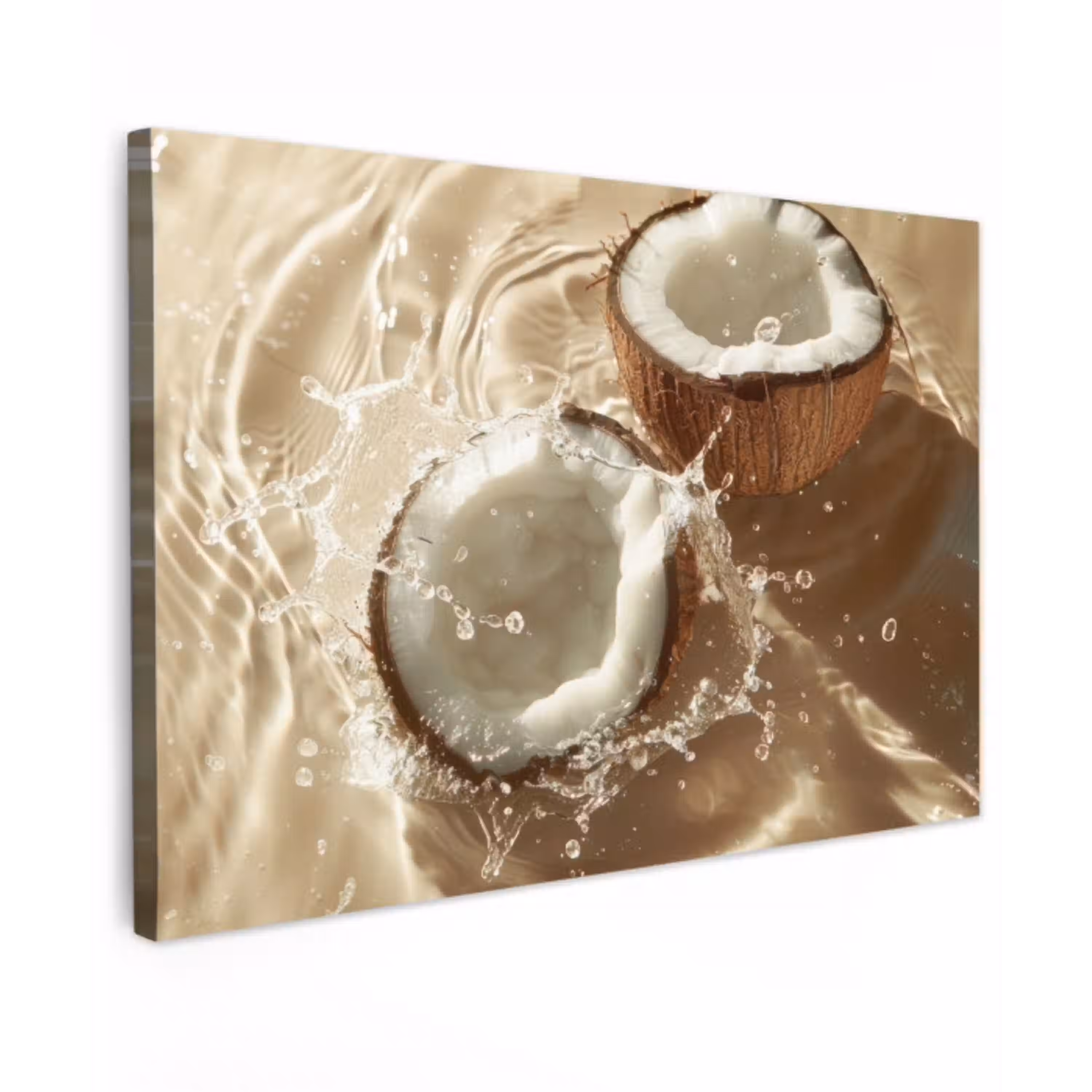 Kokosnoot - Water - Beige - Spetters canvas 2cm klein -z3d