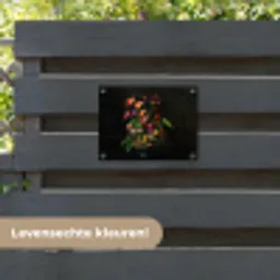 Bloemen - Vaas - Kleurrijk tuinposter los doek klein -sfeer3