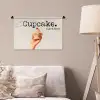 Cupcake - Zoet - Kers Wandkleed katoen klein -sfeer4