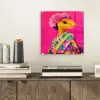 Hagedis - Bloemen - Roze - Kimono plexiglas 5mm klein -sfeer1