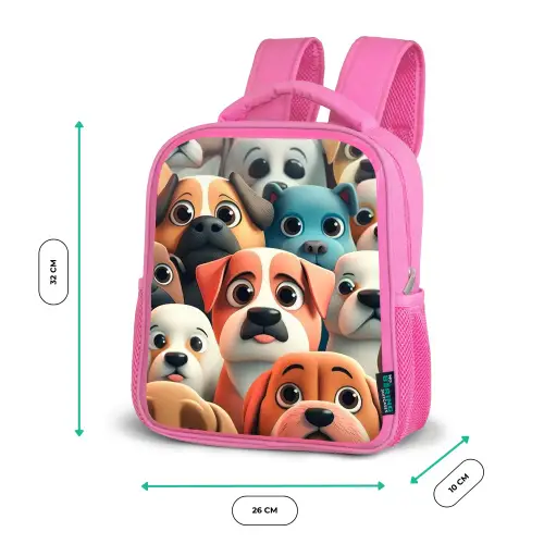 Hondsdolheid Kinderrugzak - Roze middel -productfoto_formaten