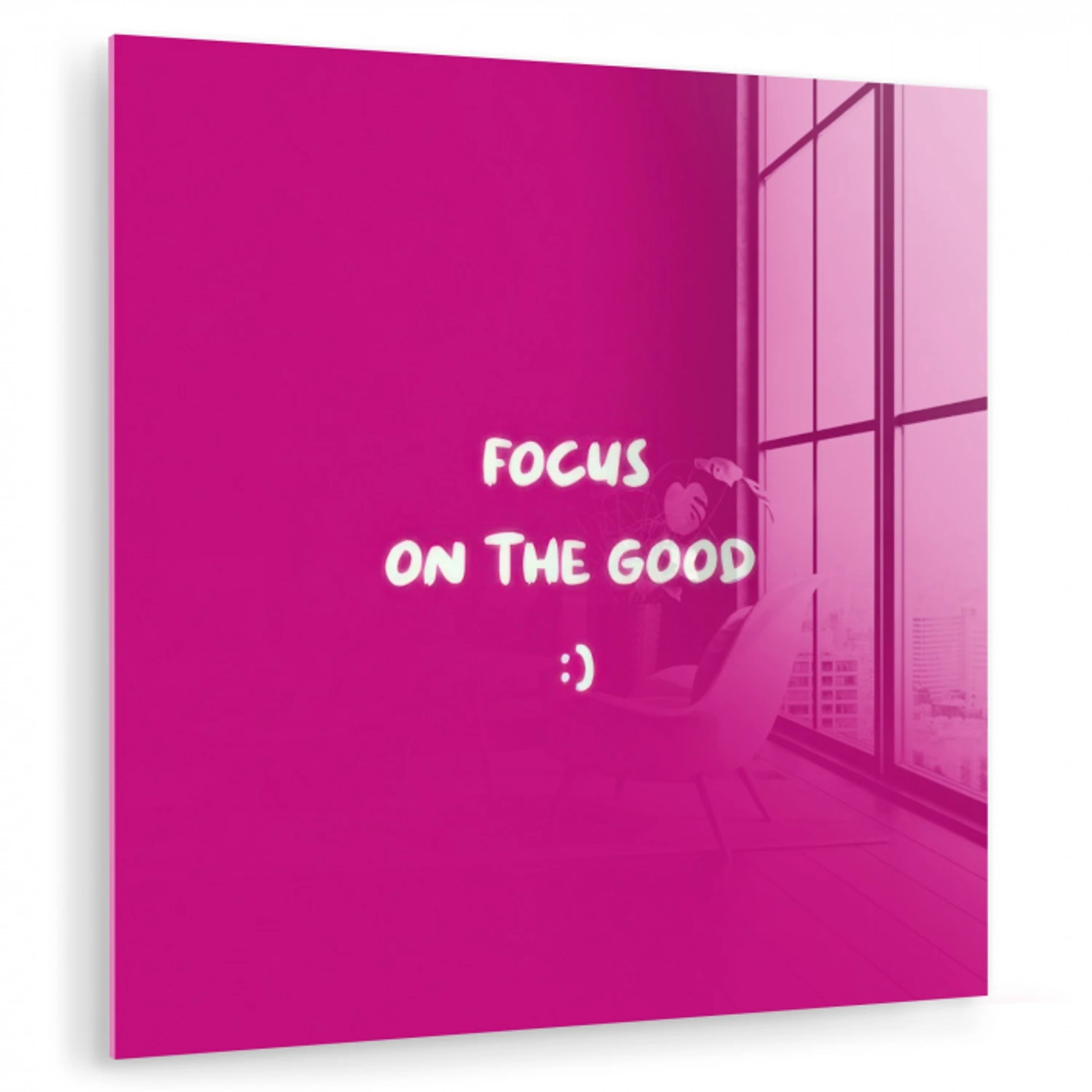 Focus - Smiley - Roze plexiglas 5mm klein -zzzproduct_nieuw