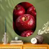 Rood - Appels - Fruit Wandcirkel Ovaal Glas middel -sfeer2