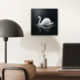 Zwaan - Water - Natuur - Realistisch - Wit aluminium wit klein -sfeer5