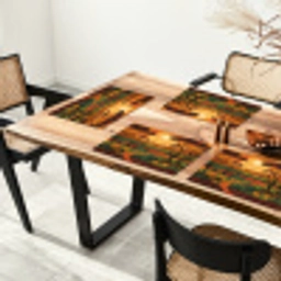 Landschap - Afrikaans - Zon Placemat vinyl groot -zzsfeer4_Kitchenyeah-website