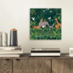 Tropisch - Jungle -  Groen aluminium wit klein -sfeer1