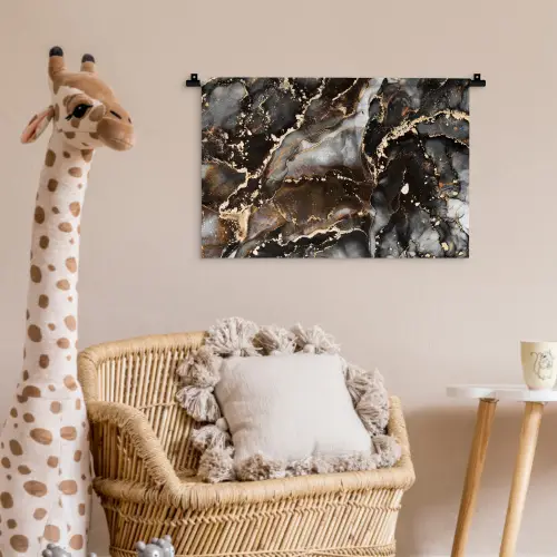 Marmer - Goud - Glitter - Luxe Wandkleed katoen klein -wsfeer5_kind