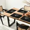 Zwarte - Hoed - Vrouw Placemat vinyl groot -zzsfeer4_Kitchenyeah-website