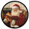 Kerst - Kerstman - Winter - Open Haard Fotolijst rond zonder passe partout klein -3d