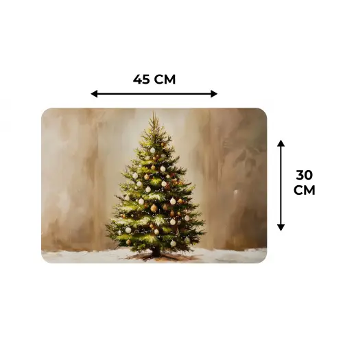 Kerst - Sfeer - Groen Placemat vinyl groot -specs
