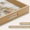 Abstracte vierkanten - Aardetonen - Mistig Dienblad Rechthoek middel -USP_HandgreepNL