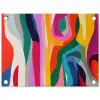 Abstract - Kleurrijk - Golven - Lijnen tuinposter los doek klein -3d
