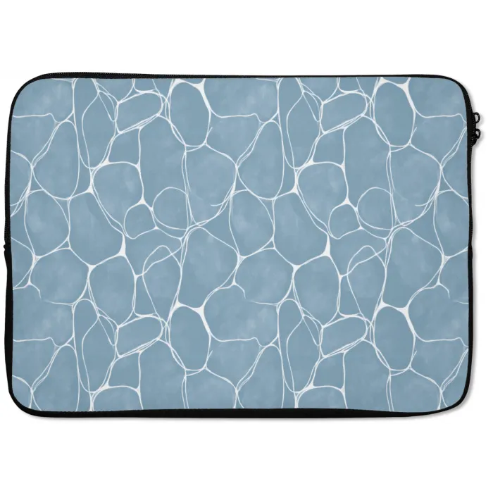 Organisch - Patroon - Blauw laptophoes neopreen klein 279 -zkaufland3dotto