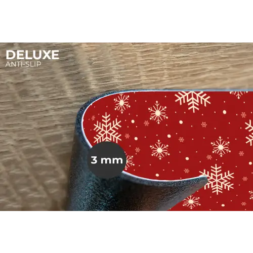 Illustratie - Sneeuwvlokken - Rood Placemat vinyl groot 368 -closeup