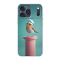 Roodborstje - Vogel - Koksmuts - Sokkel Telefoonhoesje iPhone 17 Pro Max klein -3d