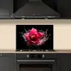 Bloemen - Roze - Water - Zwart - Botanisch - Natuur keuken achterwand spatscherm klein -sfeer1