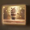 Dessert - Chocolade - Zoet - Eten Light Box met batterij (Wandlamp) middel -z3d_website