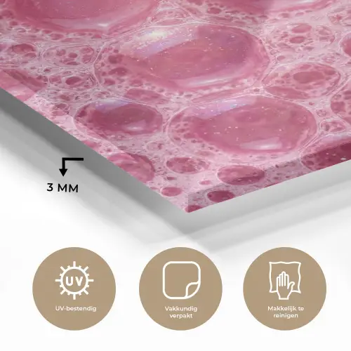 Roze - Schuim - Bubbels plexiglas 5mm klein -sfeer2