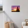 Boeddha silhouet bij zonsopgang tuinposter los doek klein -sfeer8