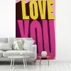 Love - Tekst - Roze - Valentijn fotobehang vinyl groot -woonkamer