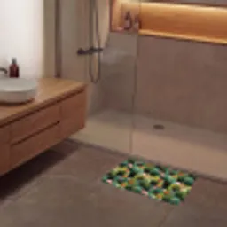 Katten - Bloemen - Kleurrijk Badmat klein 997 -sfeer2