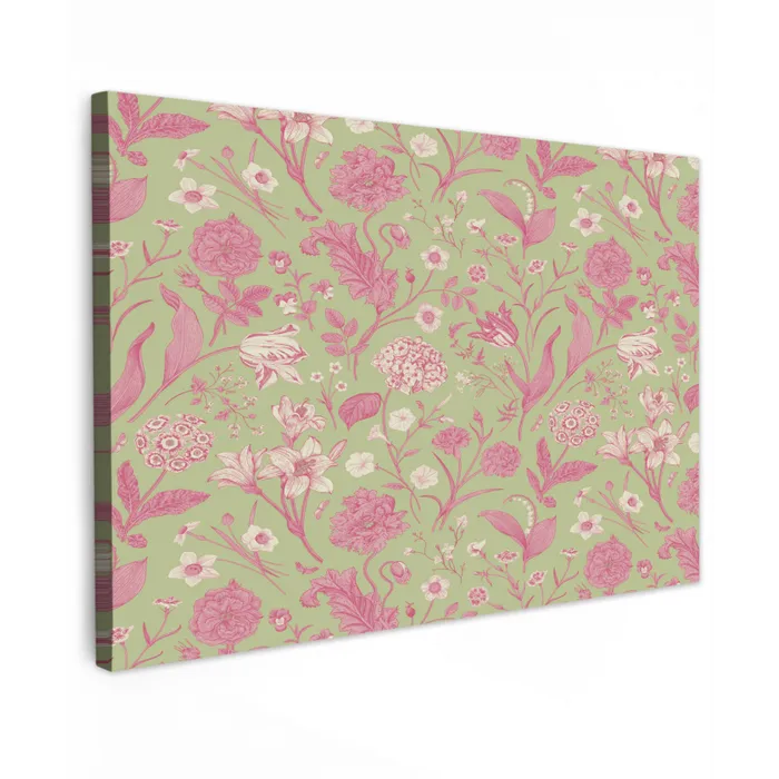 Classic - Pink - Mint Tuinposter op houten frame 2 cm dik klein 845 -3d