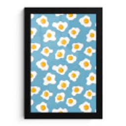 Eieren - Dooiers - Blauw fotolijst zwart zonder passe partout klein 224 -3d