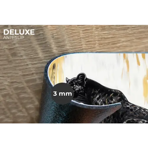 Panter - Zwart - Abstract - Goud Placemat vinyl groot -closeup