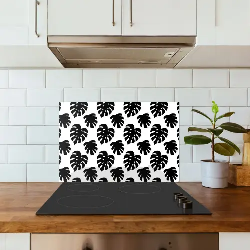 Bladeren - Modern - Symmetrie keuken achterwand spatscherm klein 900 -sfeer2
