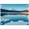 Landschap - Winter - Meer - Bergen - Uitzicht - IJs tuinposter los doek klein -3d