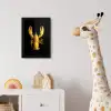 Kreeft - Geel - Stippen - Effen fotolijst zwart zonder passe partout klein -usfeer4_kinderkamer