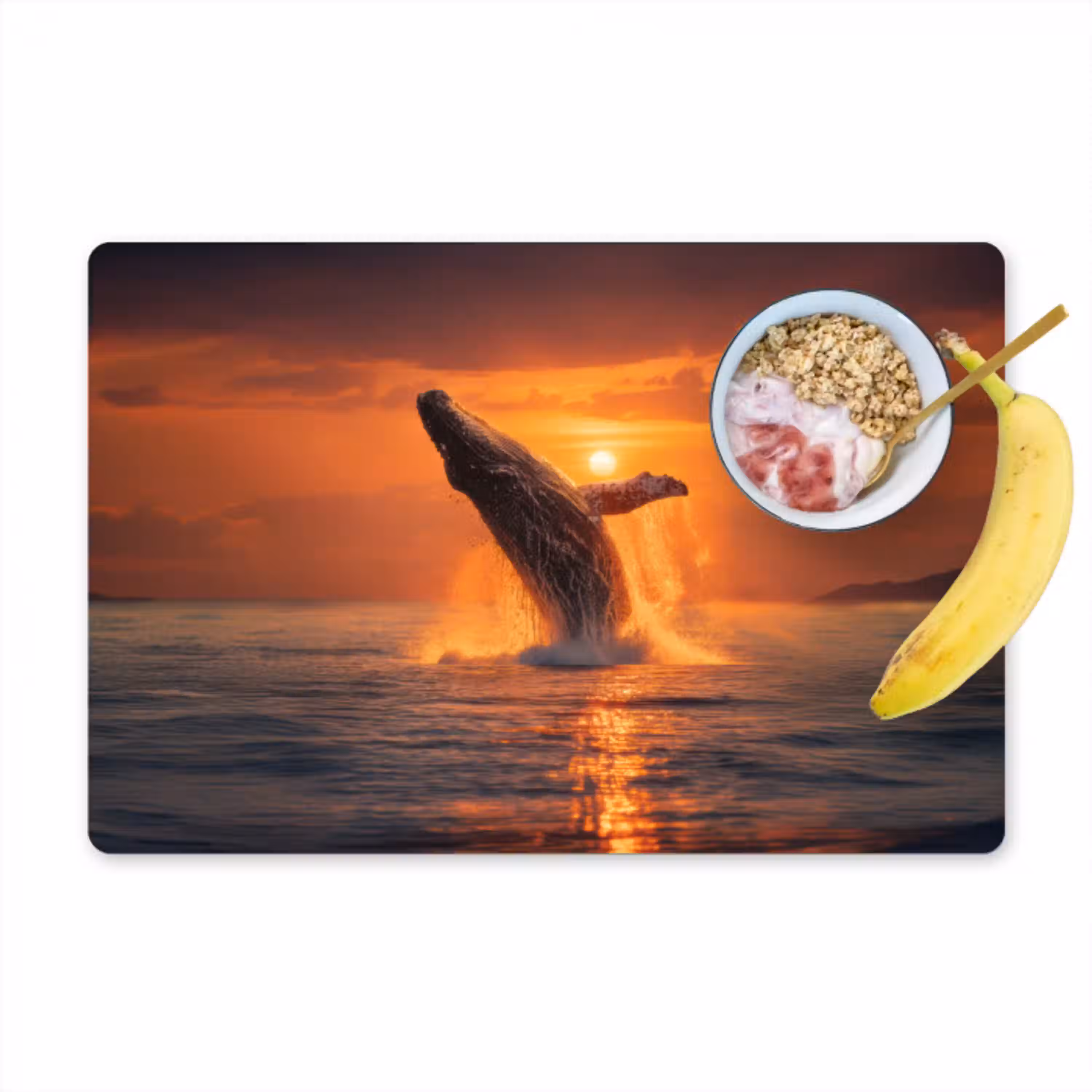 Walvis - Zon - Zee Placemat vinyl groot -zzzproduct_Kitchenyeah-website