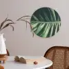 Bladeren - Tropisch - Jungle - Groen Akoestische PET Vilt - Rond klein -sfeer3