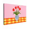 Tulpen - Roze - Vaas canvas 2cm klein -z3d