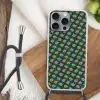 Groen - Disco - Patroon Hoesje iPhone 16 Pro Max met koord klein 804 -sfeer4