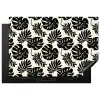 Modern - Monstera - Zwart Inductie beschermer vinyl 3mm klein 276 -3d