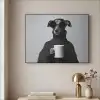 Coltrui - Hond - Bril - Mok Textielframe zwart klein -sfeer2