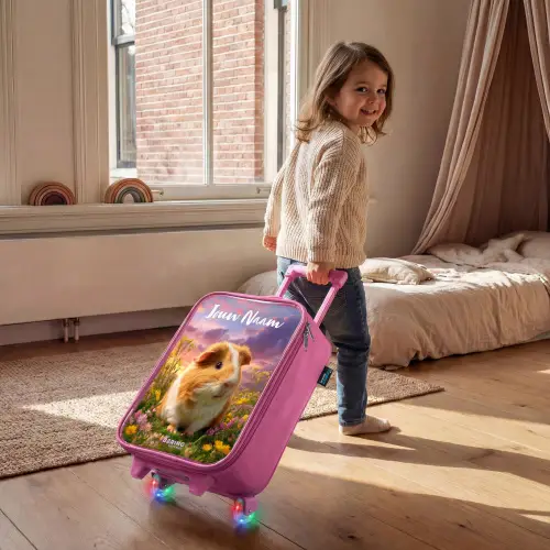 Cavia - Natuur - Dier Kinderkoffer - Roze klein -sfeer1