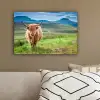 Schotse hooglander - Koe - Natuur - Berg - Gras canvas 2cm klein -sfeer3