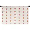 Crème - Rood - Hartjes - Patroon Wandkleed katoen klein 269 -zz3d
