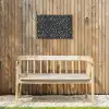 Terrazzo -  Patroon - Zwart - Wit Tuinposter op houten frame 2 cm dik klein 845 -sfeer4