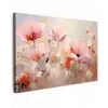 Bloemen - Watercolor - Roze - Abstract - Kunst canvas 2cm klein -z3d