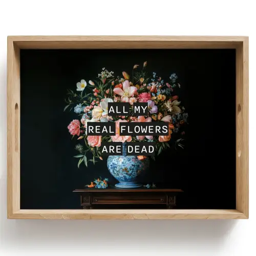 Bloemen - Art - Pastel - Quotes Dienblad Rechthoek middel -z3d_shopping